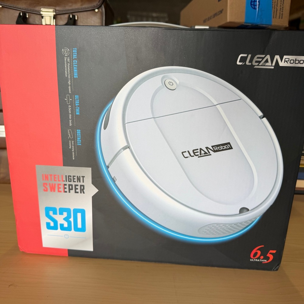 Clean Robot S30 Intelligent Sweeper White Ultra-Thin Robotic Vacuum Cleaner